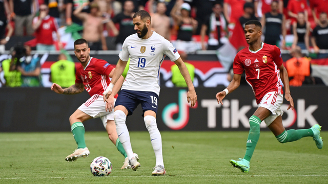 Karim Benzema pada laga Hongaria vs Prancis di Euro 2020. Foto: REUTERS/Franck Fife