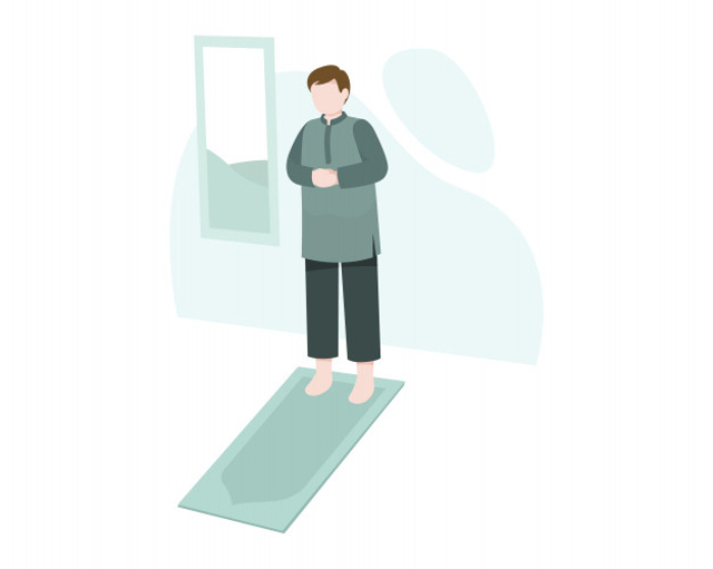 ilustrasi batas shalat dhuha, sumber gambar: https://www.freepik.com/