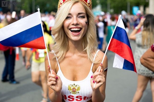 Natalya Nemchinova, pendukung Timnas Rusia. Foto: Instagram/@modelandreeva