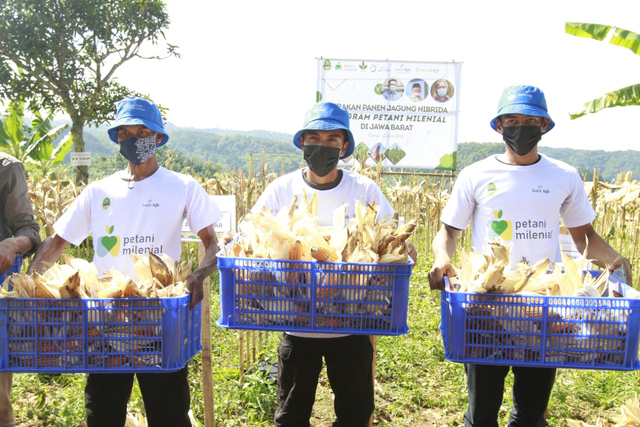 Sebagai mitra pendorong pertumbuhan ekonomi Jabar dan nasional, bank bjb turut andil dalam mensukseskan program Petani Milenial melalui sejumlah dukungan. (Tomi Indra)