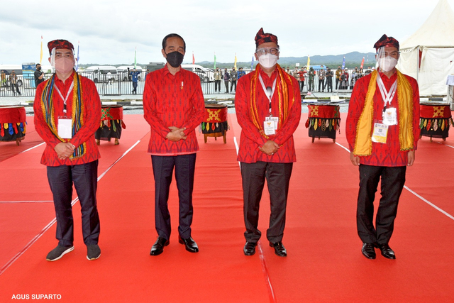 Jokowi hadiri pembukaan munas kadin di Kendari. Foto: Dok. KADIN