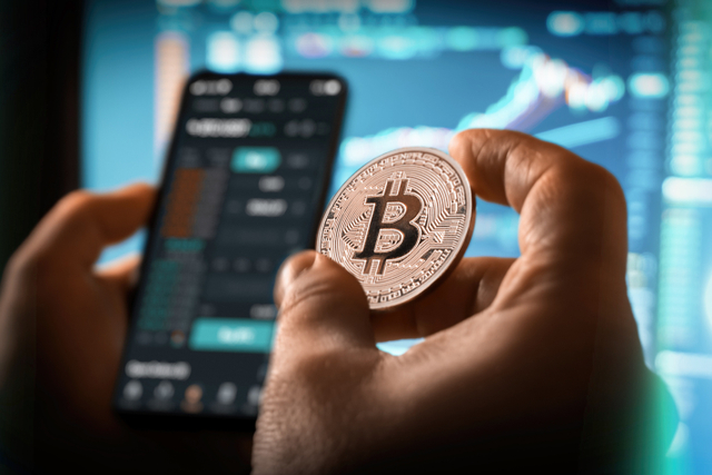 Ilustrasi grafik pasar saham kripto. Foto: Shutterstock