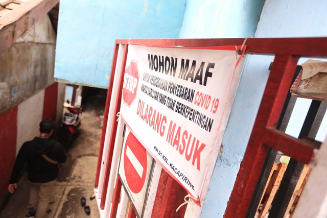 Rumah milik warga yang dijadikan tempat isolasi mandiri bagi warga sekitar di RW 1 Kelurahan Kacapiring Kecamatan Batununggal, Bandung. Foto: Dok. Humas Pemkot Bandung
