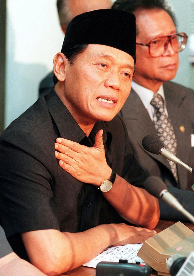 Menteri Penerangan era Orde Baru, Harmoko Foto: AFP