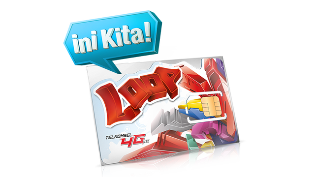 Ilustrasi kartu prabayar LOOP. Foto: Telkomsel