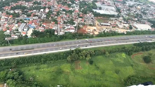 Pantauan udara Tol Jagorawi saat PPKM Darurat, Selasa (6/7). Foto: Baharkam Polri
