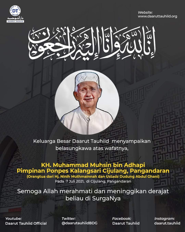 Ayah teh Ninih, wafat. Foto: Daarut Tauhid