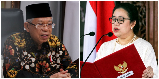 Kolase Wakil Presiden Ma'ruf Amin dan Ketua DPR Puan Maharani. Foto: Dok. Setwapres dan DPR RI