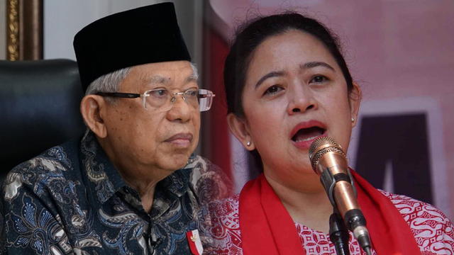 Wakil Presiden Ma'ruf Amin dan Puan Maharani. Foto: Setwapres dan Jamal Ramadhan/kumparan
