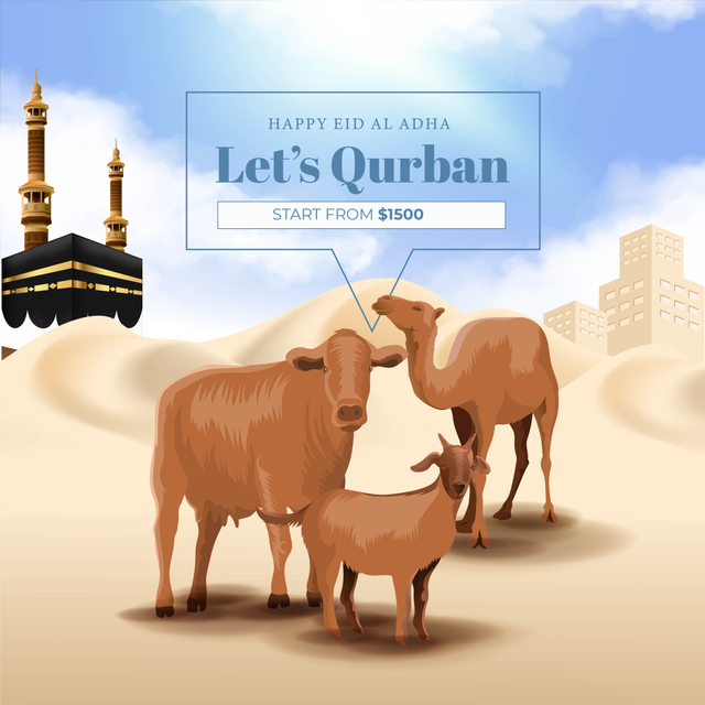 Bacaan doa dan niat qurban. Sumber: freepik.com