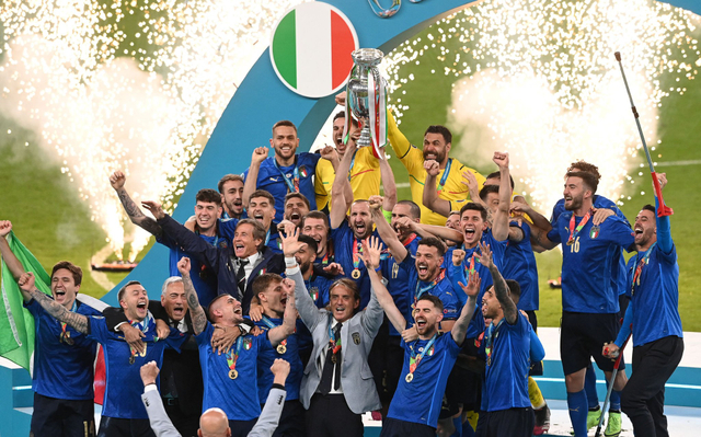 Skuat Gli Azzurri. (Sumber: Twitter: @robymancio).