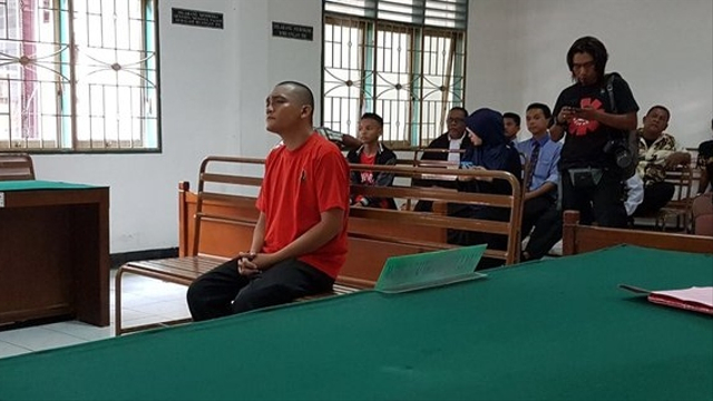 WN Malaysia Benji saat menjalani persidangan beberapa waktu lalu. Foto: Dok. Istimewa