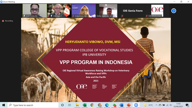 Dosen Paramedik Veteriner Sekolah Vokasi IPB University Jadi Pembicara di Workshop OIE