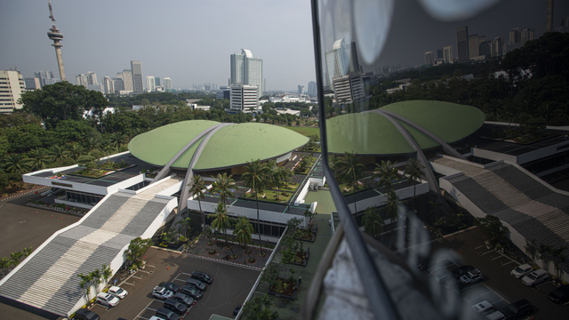 Suasana kompleks Parlemen, Senayan, Jakarta. Foto: ANTARA FOTO/Aditya Pradana Putra