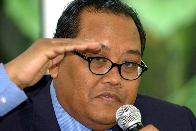 Mantan Menteri BUMN, Sugiharto. Foto: ADEK BERRY / AFP