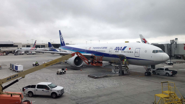 Pesawat ANA All Nippon Airlines. Foto: DANIEL SLIM/AFP