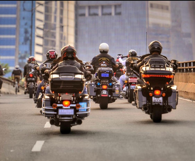 Ilustrasi konvoi motor gede Foto: HOG Anak Elang Jakarta Chapter