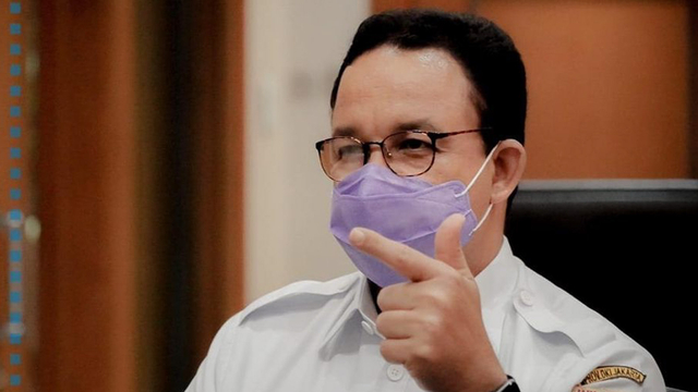Gubernur DKI Jakarta Anies Baswedan dalam apel virtual mengapresiasi kepada seluruh jajaran Satpol PP DKI Jakarta yang telah menjalankan tugas pada PPKM Darurat. Foto: Instagram/@aniesbaswedan
