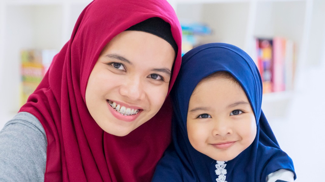 Ilustrasi ibu dan anak muslim. Foto: Shutter Stock