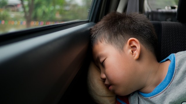Ilustrasi anak mudik di mobil. Foto: Shutter Stock