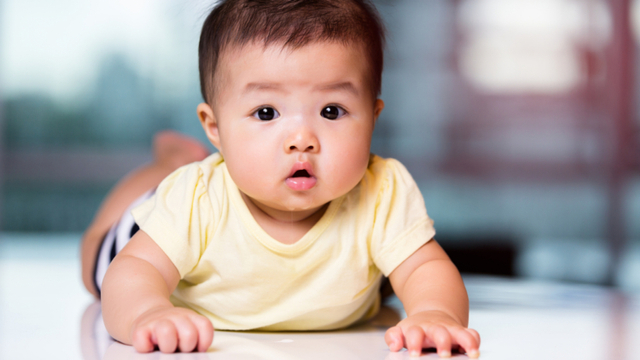 Ilustrasi bayi ngesot sebelum merangkak. Foto: Shutter Stock