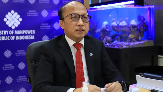 Sekjen Kemenaker, Anwar Sanusi, selaku co-chair National Programme Advisory Committee (NPAC) Meeting. Foto: Kemenaker RI