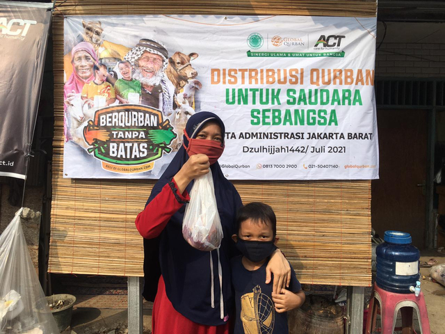 ACT Jakarta Barat bersama Masjid Green Park View Distribusi 15 Hewan Qurban
