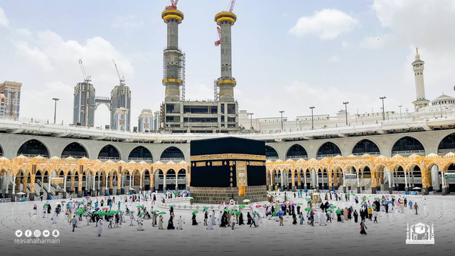 Suasana Tawaf Wada (Perpisahan) pada hari kelima haji 2021, Kamis (22/7). Foto: gph.gov.sa