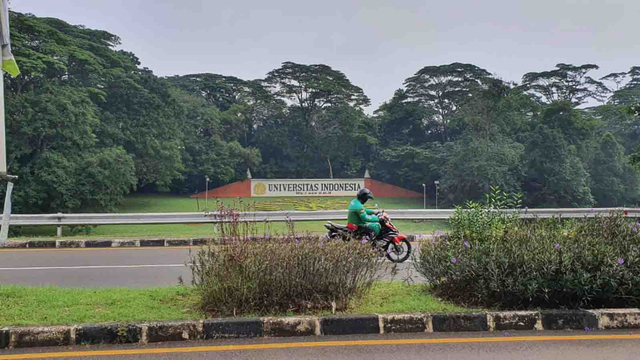 Lokasi tempat menaruh karangan bunga untuk Rektor UI telah dibersihkan. Foto: kumparan