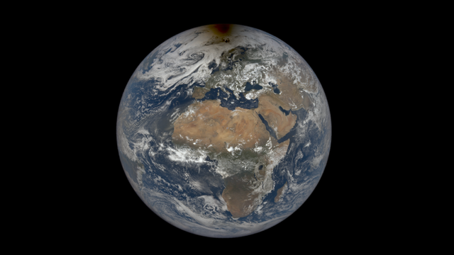 Foto Bulan dengan titik 'noda' hitam. Foto: NASA's Goddard Space Flight Center