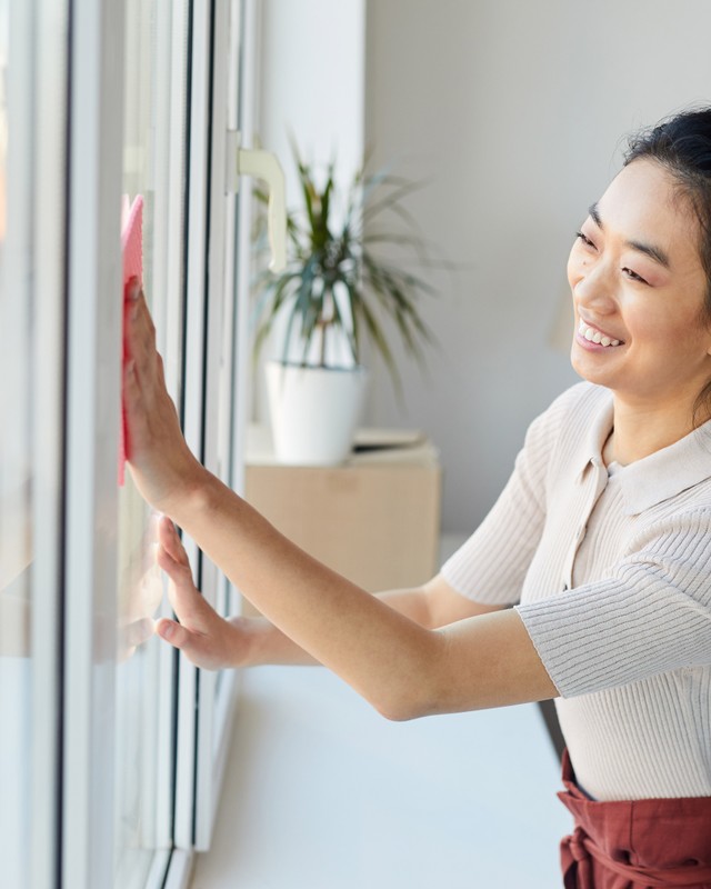Ilustrasi membersihkan kaca jendela rumah. Foto: Shutter Stock