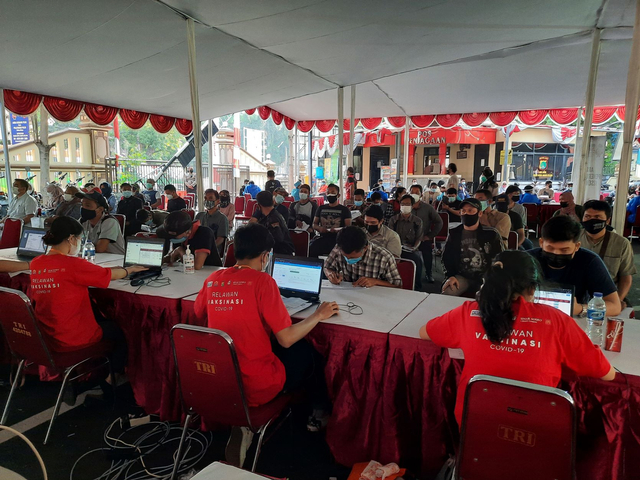 Pendataan Vaksin Presisi di polres jaksel Foto: Dok. Istimewa