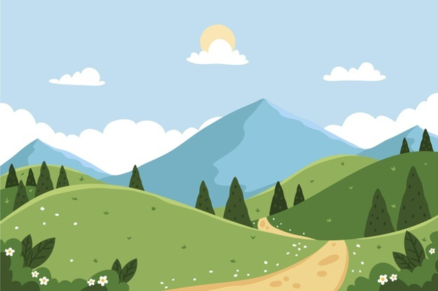 Ilustrasi Gunung dalam Cerita Anak Nusantara. Foto: Freepik
