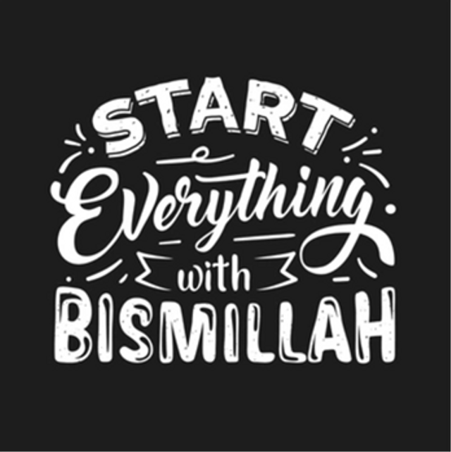 Selalu membaca Bismillah sebelum memulai aktivitas. https://www.freepik.com/