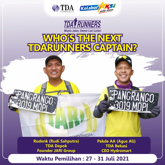 Komunitas TDARunners Jaring Kandidat Captain Secara Online
