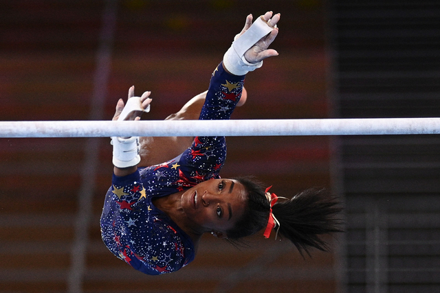 Simone Biles, atlet senam Amerika Serikat. Foto: Martin BUREAU / AFP