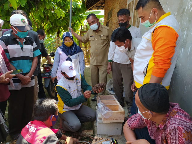 Pelatihan budidaya lebah madu Trigona bagi masyarakat Tegal Yoso oleh YKWS dan Walhi, Kamis (29/7) | Foto : Ist