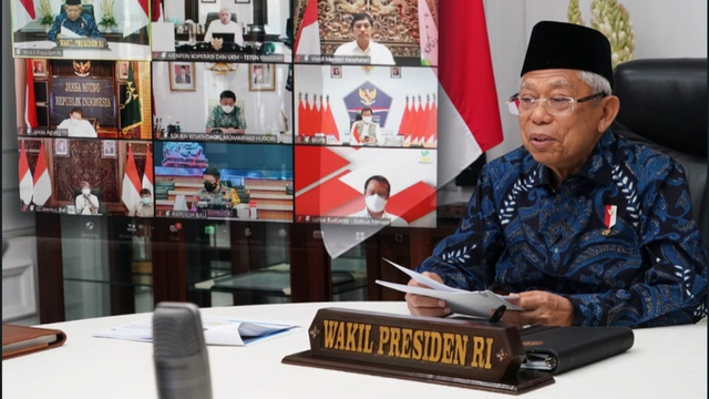 Wakil Presiden Ma'ruf Amin pimpin Rakor bersama Pemprov Bali. Foto: Dok. Setwapres