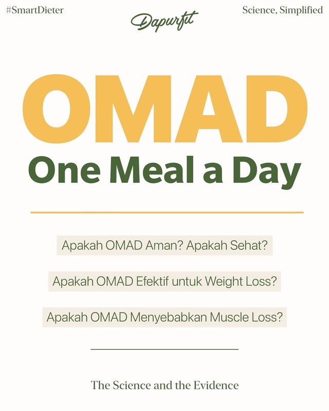 Bahas OMAD bersama Dapurfit (sumber: instagram Dapurfit)