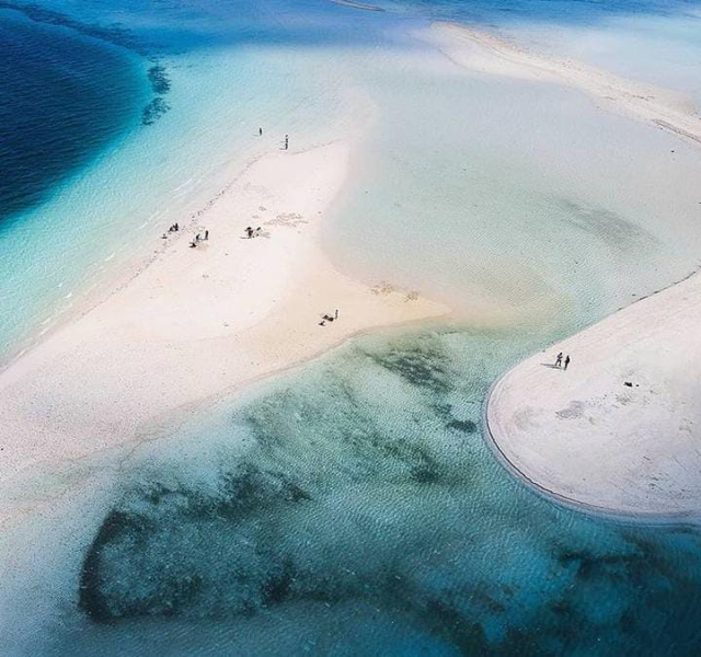 Pulau Siput di Lembata tampak dari udara. Foto : Istimewa