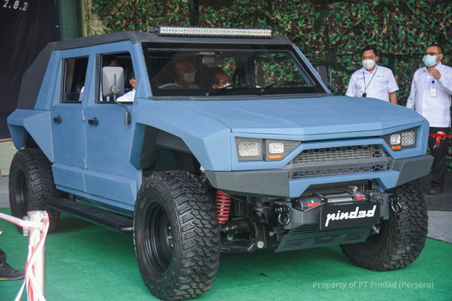 PT Pindad meluncurkan mobil militer MV2. Foto: dok. PT Pindad