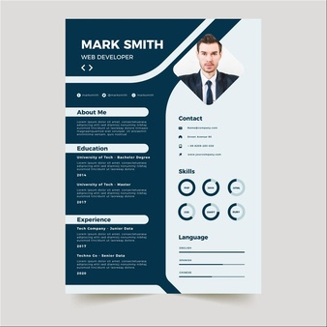 Ilustrasi contoh CV mahasiswa untuk persyaratan magang. Sumber: Freepik
