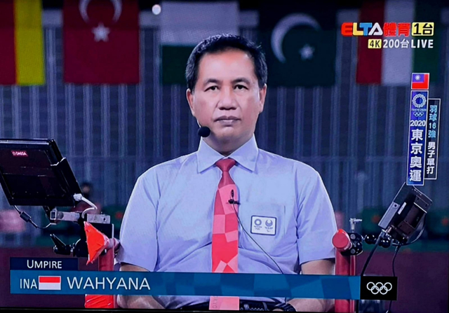 Wahyana, guru olahraga di Gunungkidul yang jadi wasit Olimpiade Tokyo 2020. Foto: istimewa.