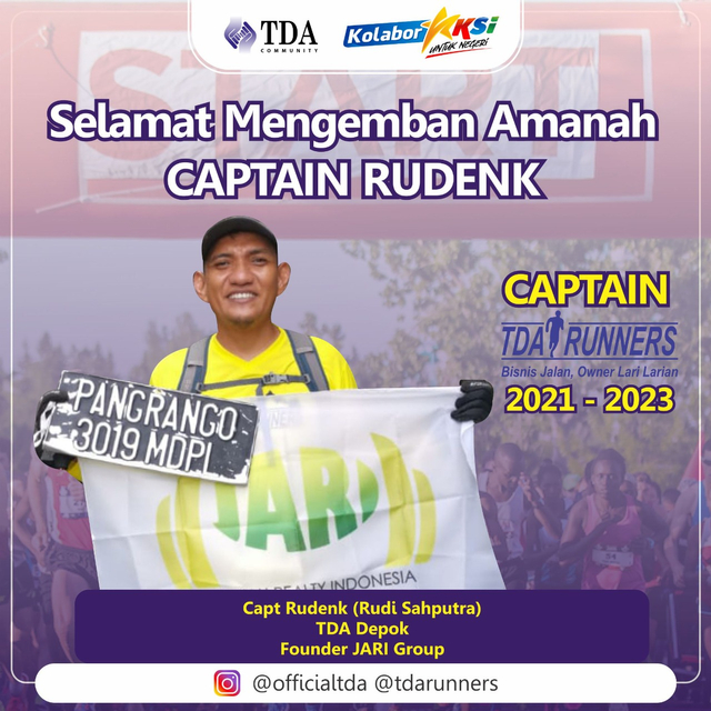 Captain TDARunners Rudenk (Rudi Saputra).