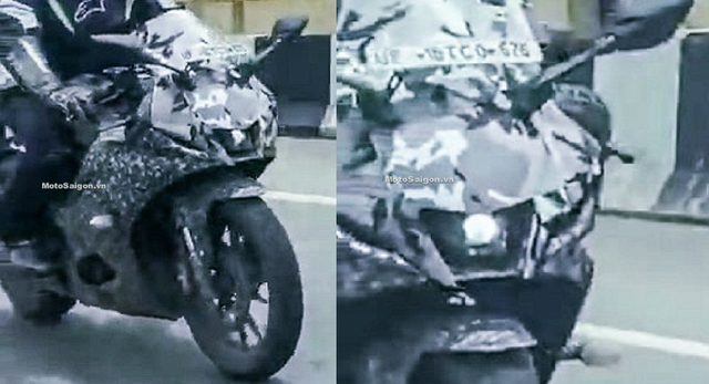 Spyshot motor yang diduga Yamaha YZF-R15 V4 generasi terbaru di India. Foto: Motosaigon