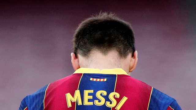 Pemain Barcelona Lionel Messi. Foto: Albert Gea/REUTERS