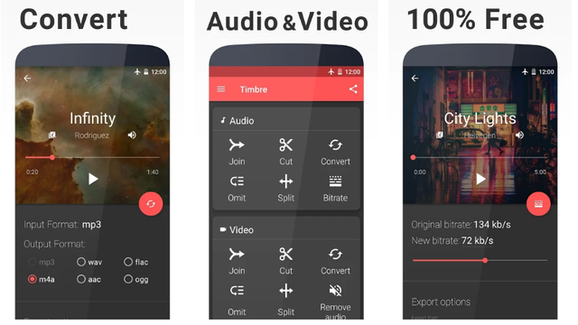 Ilustrasi aplikasi pemotong lagu Timbre. Foto: Timbre Inc via Google Play Store