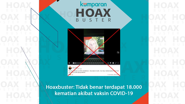 Tidak benar terdapat 18.000 kematian akibat vaksin COVID-19 Foto: Dok. Istimewa