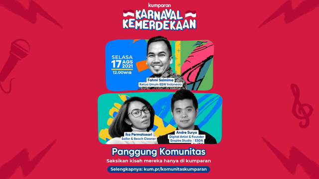 Para pengisi acara sesi Panggung Komunitas di Karnaval Kemerdekaan kumparan. Foto: kumparan