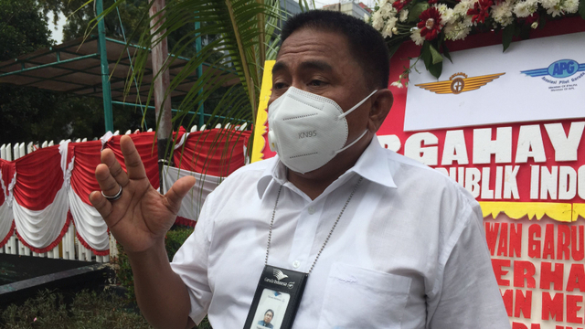 Ketua Serikat Karyawan Garuda Indonesia Bersatu Tommy Tampatty. Foto: Selfy Momongan/kumparan